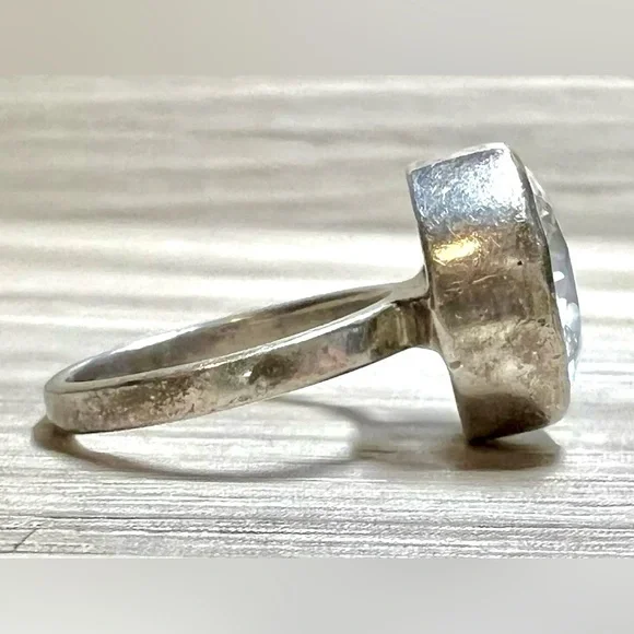 Designer Silpada Sterling Silver Cubic Zirconia Center Stack Ring, Size 5.75 - Picture 6 of 12